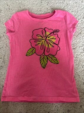George 5Y Girls' Pink Floral Graphic Tee